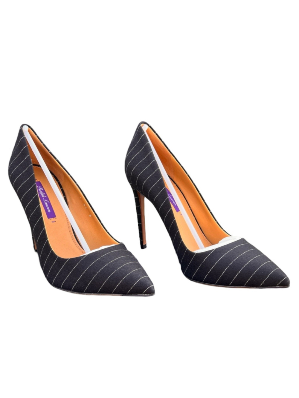 Ralph Lauren Collection Celia Pinstripe Wool Blend Pump EU 39 US 9 Business